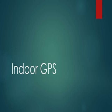 Indoor gps via QR codes
