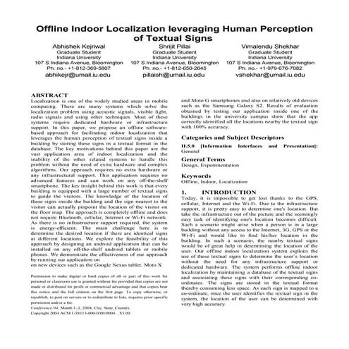 Indoor localization Leveraging Human Perception of Textual Signs