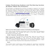 Indoor Positioning Systems and Positioning System Analytics Help Your Business