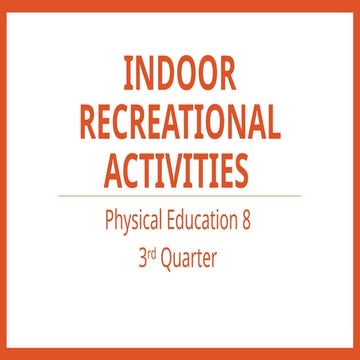 Indoor Recreational Activities.pptx lesson for grade 8