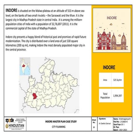 Indore Master Plan - A detailed Case study | PDF