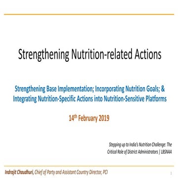 Day 2 - PCI - Strengthening Nutrition-related Actions