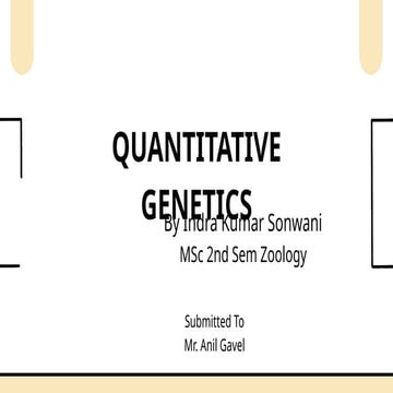 Quantitative Genetics Msc zoology presentation