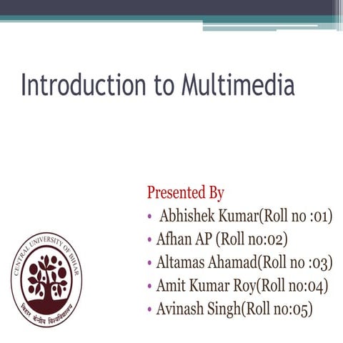 Indroduction to multimedia