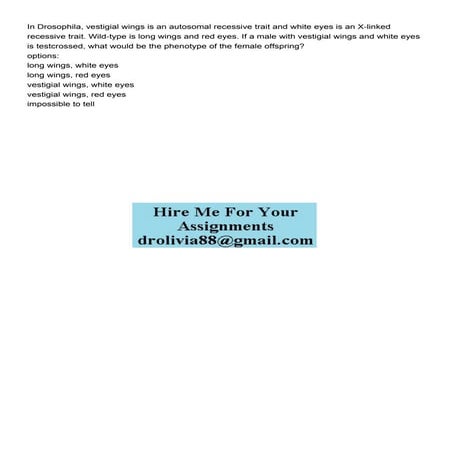 In Drosophila vestigial wings is an autosomal recessive tra.pdf