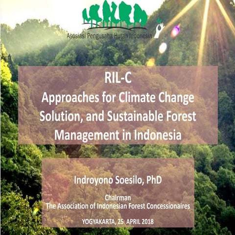 RIL-C approaches for climate change solution, and sustainable forest ...