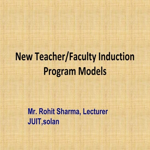 Induction Programm for Faculty