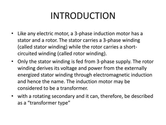 Design of stator & rotor for Wound Induction Motor | PPT