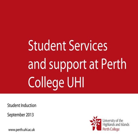 Perth College Student Services: Introduction