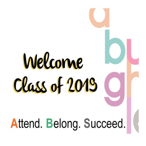 Induction Day Reflection Class of 2019 