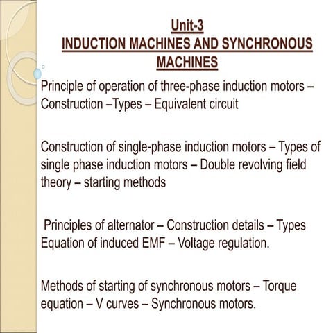 Induction Machine electrical and electronics