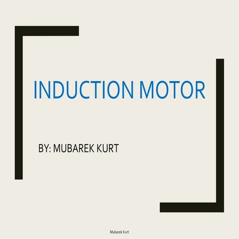 Electrical Power Systems Induction motor