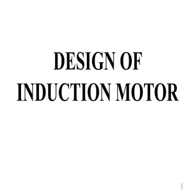 induction motor design detailed introduction