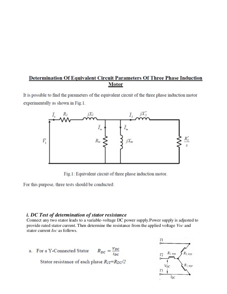 Induction Motor Tests