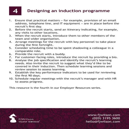 Designing an induction programme | PDF