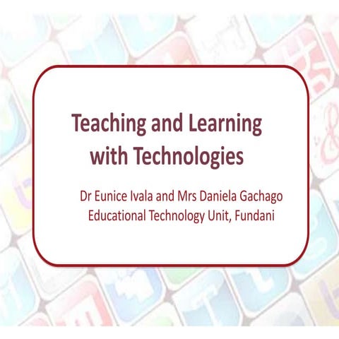 Fundani ETU - tasks, current and future projects 