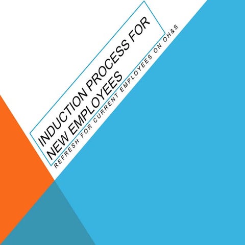 Induction process for new employees