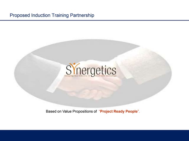 Induction Plan - Synergetics India