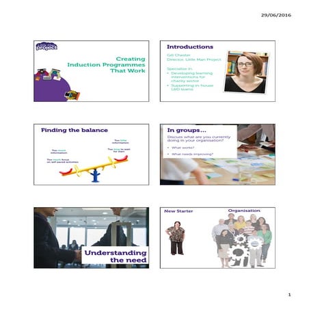 CLC Member Seminar June 16- Induction - Gill Chester, Little Man Project