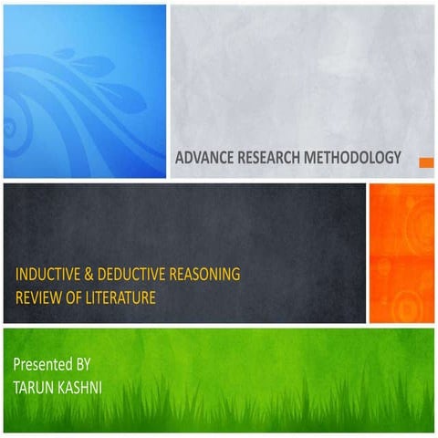 Inductive & deductive reasoning (advance research methodology)