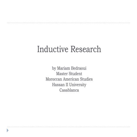 Inductive research