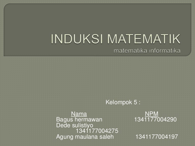 Induksi Matematika