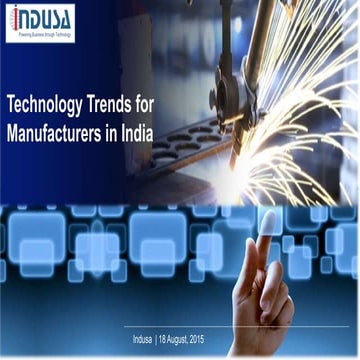 Technology Trends for Manufacturers in India