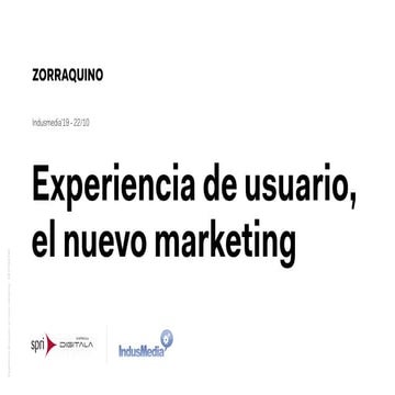 Indusmedia 2019. UX. Iñaki Lecue