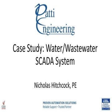 Patti Engineering Presentation: Water/Wastewater with InduSoft Web Studio and...