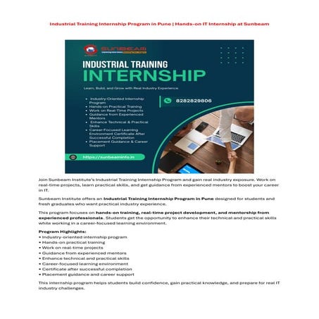 Internship and Industrial Training | PDF