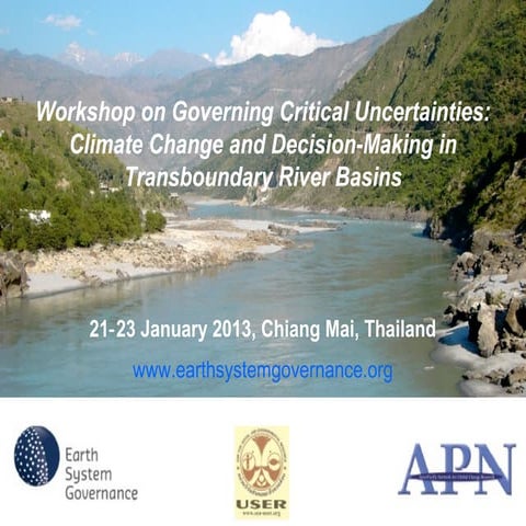 New Challenges of Transboundary Water Conflicts and  Climate Change for Gover...