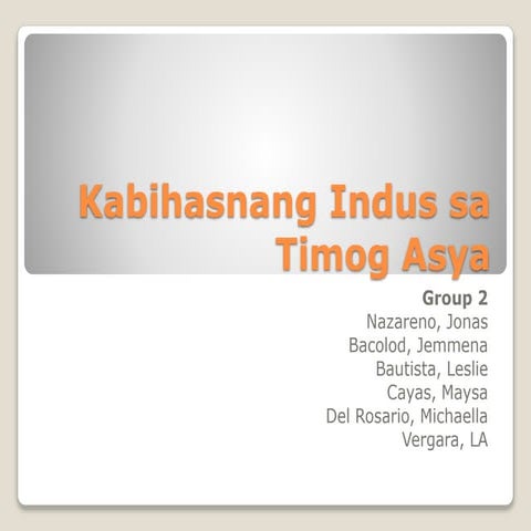 Kabihasnang Indus sa Timog Asya