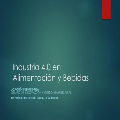 Industria 4.0 en alimentación y bebidas