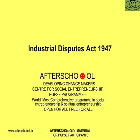 Industrial Disputes Act 1947