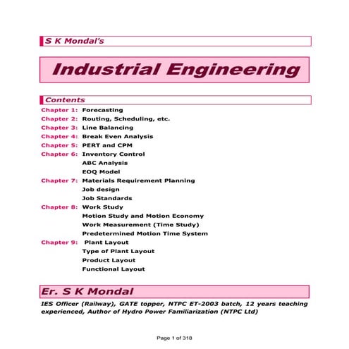 Industrial engineering sk-mondal