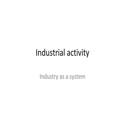 Industrial Activity