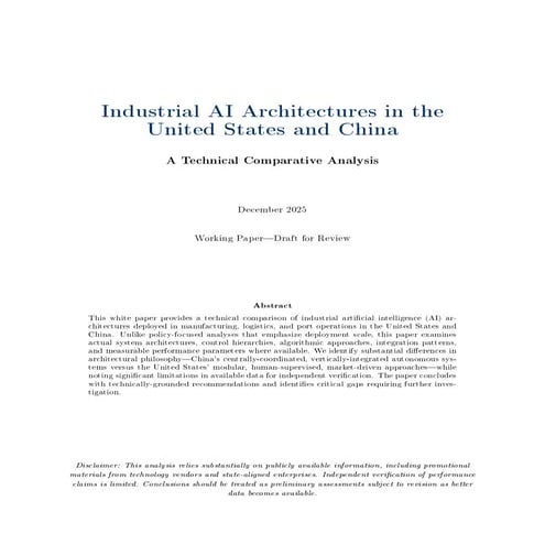 Industrial AI: US vs China Architectures from Claude