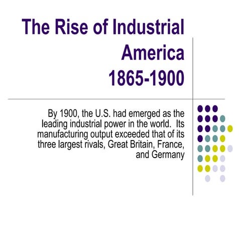 Lecture on Industrial america 