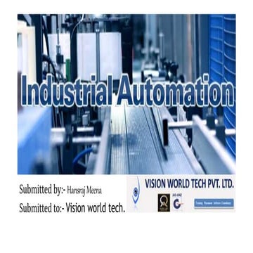 Industrial automation by PLC and SCADA