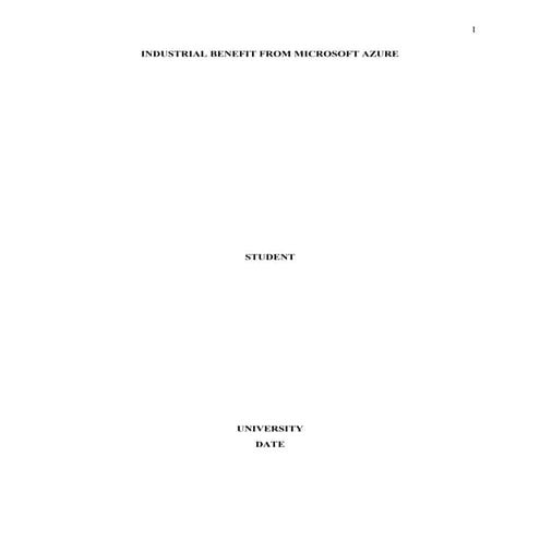 INDUSTRIAL BENEFIT FROM MICROSOFT AZURE.docx