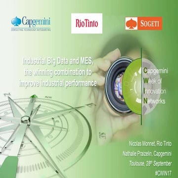 CWIN17 Toulouse / Industrial big data and mes, the winning combination to imp...