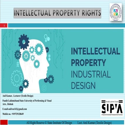 intellectual Property Rights  [Industrial design]