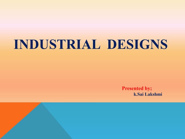 Industrial designs in IPR