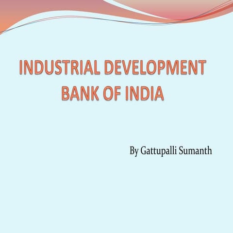 Industrial development bank of india