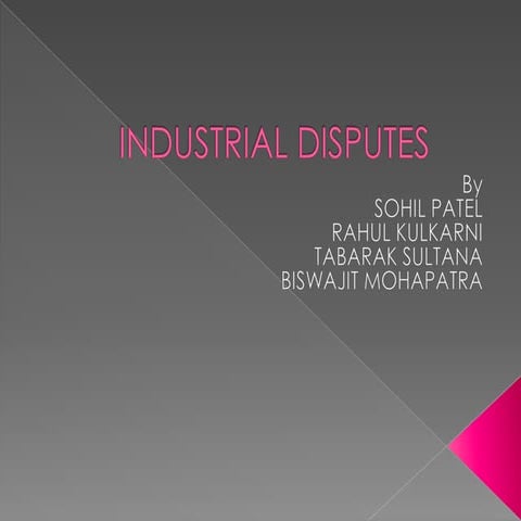 Industrial disputes