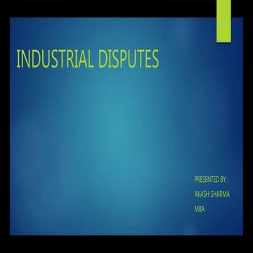 Industrial disputes