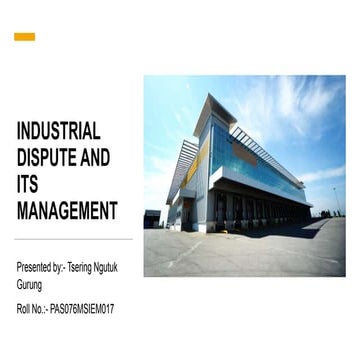 Industrial disputes and management