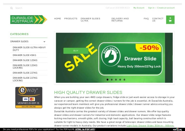 Industrial Drawer Slides Solutions
