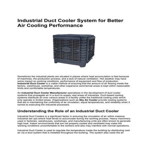 Industrial Duct Cooler System for Better Air Cooling Performance.docx