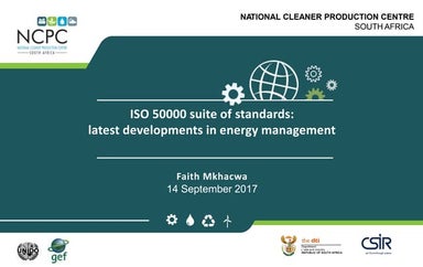Industrial Efficiency Conference 2017 Faith Mkhacwa